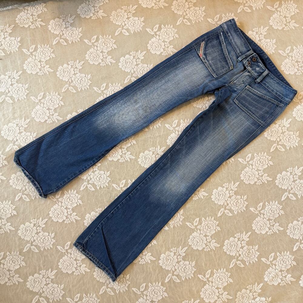 Vintage Diesel Super Low Rise Flare Jeans Size 27